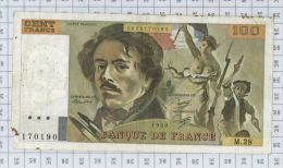 100 Francs Delacroix, Fayette N° 69-4, état B-TB - 100 F 1978-1995 ''Delacroix''