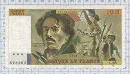 100 Francs Delacroix, Fayette N° 69-4, état TTB - 100 F 1978-1995 ''Delacroix''