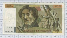 100 Francs Delacroix, Fayette N° 69-4, état TB-TTB - 100 F 1978-1995 ''Delacroix''