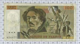 100 Francs Delacroix, Fayette N° 69-3, état TB-TTB - 100 F 1978-1995 ''Delacroix''