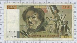 100 Francs Delacroix, Fayette N° 69-4, état TB-TTB - 100 F 1978-1995 ''Delacroix''