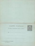 Madagascar BIOT Diego Suarez 1893 Reply Stationary Card - Storia Postale