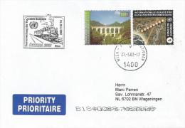 UN Vienna 2002 Currency Mix ATS/EUR Valid 1 March-30 June 2002 Train Semering Bahn Cover. Rare - Brieven En Documenten