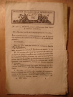 BULLETIN DES LOIS De 1801 - BOURSE COMMERCE BORDEAUX - BOURSE COMMERCE DUNKERQUE - RENOUVELLEMENT DES BAUX DES BARRIERES - Décrets & Lois