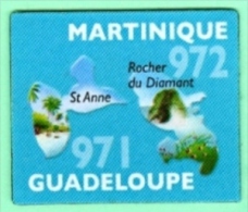 Magnet "Le Gaulois" Départements Français 971 Guadeloupe - Saint Anne & 972 Martinique - Publicitaires