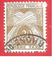 FRANCIA - FRANCE - USATO - 1960 - SEGNATASSE - Tax Stamp, Type Sheaf - 0,20 ₣ - Michel FR P95 - 1960-.... Oblitérés