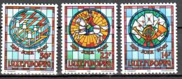 Luxembourg 1992  Art Stained Glass Window - Michel 1302-1304 MNH (**) - Neufs