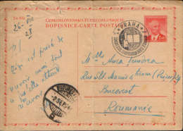 Czechoslovakia-Postal Stationery Postcard 1946 With Special Cancellation-Congress Studies The World - Cartes Postales