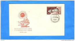 TCHECOSLOVAQUIE - LETTRE - PRVNI KOSMONAUTKA SVETA - V.V. TERESKOVOVA V PRAZE - ESPACE - 1963 - Brieven En Documenten