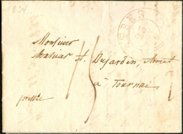 Belgique Lettre Précurseur Expédiée D´Ypres Vers Tournai Datée Du 25 Novembre 1834 - 1830-1849 (Belgique Indépendante)