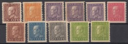Sweden 1921/38 King Gustav V Stamps Selection, Mostly Mint Hinged - Neufs