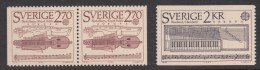 Sweden 1985 Europa-CEPT Mi#1328A, 1329 Dl,Dr, No Gum, No Hinge Mark - Unused Stamps