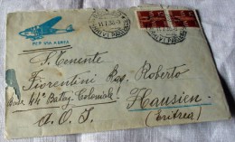 ITALY-ETHIOPIE 1938-AIR MAIL -COVER + LETTER -TIMBRE COLONIALE HAUSSIEN - Ethiopie