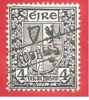 IRLANDA - EIRE - USATO - 1940 - Symbols - 4 P - Filigrana Multiple E - Michel IE 77 X - Usati