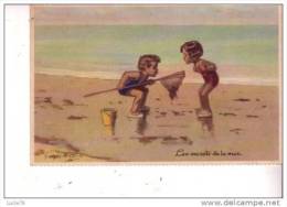 Illustration  Georges REDON  -  N° 8 -  Série 1939  -  ENFANTS  -    Les Secrets De La Mer - Redon