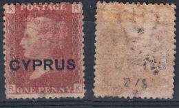 H0024 CYPRUS 1880, SG 2  Opt On GB  Plate 218  Mint - Cyprus (...-1960)