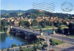 Torino - Ponte Umberto E Collina - 1 - Formato Grande Viaggiata - Bruggen