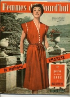 FEMMES D' AUJOURD'HUI 1952 + PATRON ROBE BRODERIE ANGLAISE RICHELIEU PAPILLON - Patronen