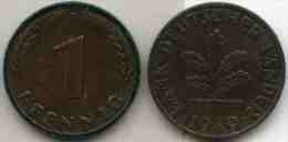 Allemagne Germany 1 Pfennig 1949 D J 376 KM A101 - 1 Pfennig