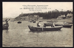 CPA ANCIENNE- FRANCE- SAINT-SULIAC (35)- BARQUES DE PECHE SUR LA RANCE A LA POINTE DE GRIFOLLET- ANIMATION GROS PLAN- - Saint-Suliac