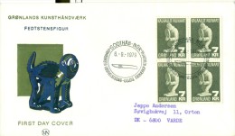 Greenland  1979 FDC Godthab Block 4 Sculpture Soapstone - FDC