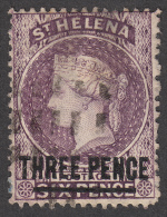 St Helena  1884  3d On 6d  SG41  Used - Sainte-Hélène