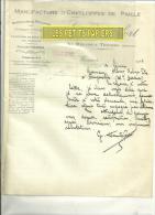 24 - Dordogne - THIVIERS -  Facture HAUTEFORT - Manufacture D'enveloppes De Paille – 1924 - 1900 – 1949