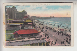 USA - NEW JERSEY - ATLANTIC CITY, Looking Up The Beach From Michigan Av., 1927 - Atlantic City