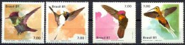 BRAZIL #1739-42     BRAZILIAN FAUNA - HUMMINGBIRDS  4v  - 1981 - Ungebraucht