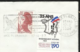 Année 1987, Timbre Sur Enveloppe N° 2481, Les PIEDS NOIRS, Rapatriés D'Algérie, Deux Enveloppes - Brieven En Documenten