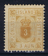 Iceland Dienstmarken  1876, 3 A MH/* - Dienstzegels