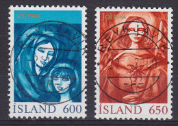 Iceland 1984 Mi. 624-25 Weihnachten Christmas Jul Noel Natale Navidad Deluxe REYKJAVIK Cancel Complete Set !! - Oblitérés