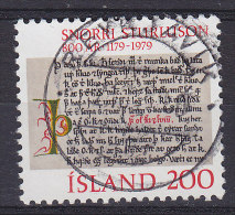 Iceland 1979 Mi. 546     200 Kr Snorri Sturluson "Heimskringla" Deluxe REYKJAVIK Cancel !! - Usados