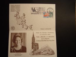 PAYS-BAS NIEDERLANDE HOLLAND SA MAJESTE LA REINE BEATRIX 1984 AU CONSEIL DE L´EUROPE  FDC 2000 Ex. - Brieven En Documenten