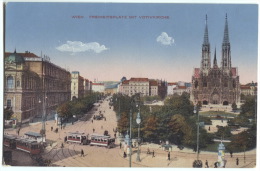 Austria - WIEN, Freiheitsplatz Mit Votivkirche, Tram - Iglesias