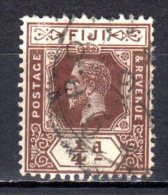 (SA0451) FIJI, 1922 (George V, ¼p., Dark Brown. Wmk. 4). Mi # 71. Used Stamp - Fidji (...-1970)