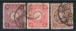 Serie Completa JAPON 1906,  Yvert Num 112 - 114 º - Used Stamps