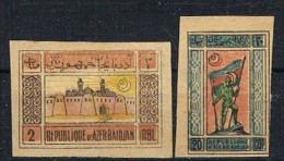 Lote 2 Sellos AZERBAIDJAN (Republica Sovietica) 1919, Yvert 19 Y 23 */** - Azerbaidjan