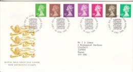 Great Britain FDC 1996, New Definitive Stamps. - 1991-2000 Dezimalausgaben