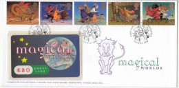 Great Britain FDC 1998, 20 Pounds Phone Card , Telecom, Magical Worlds, Clock, Dance, Lion, Rat, Pre Historic Animal, - 1991-2000 Decimal Issues