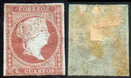 SPAIN 1855 QUEEN ISABELLA II SC#37 MH HR PART GUM CV$350  (2D013) - Nuevos