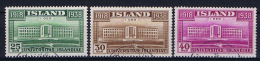 Iceland 1938 , Mi 200 - 202  Used - Used Stamps