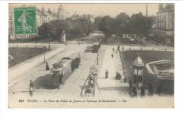 253 - TOURS -  La Place Du Palais De Justice Et L'Avenue De Grammont - LL - Tours
