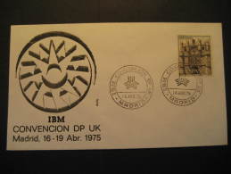 Madrid 1975 IBM Computer Computers Telecom Informatics Spain Cancel Cover - Computers