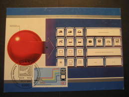 Bonn 1988 Europa Europe Computer Computers Telecom Informatics Germany Maxi Maximum Card - Informatique