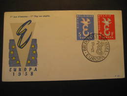 Bruxelles 1958 Europa Europe Belgium Belgie Belgique Fdc Cover - 1958