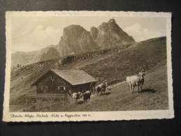 Pfronten Allgau Hochalp Hutte Aggenstein Augsburg 1952 Germany Stamp On Post Card Mountain Mountains - Pfronten