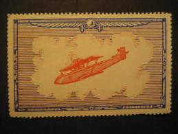 ? Air Mail Plane Poster Stamp Label Vignette Vi&ntilde;eta Cinderella - Airplanes
