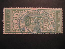 25c Giro  Sello Fiscal Stamp  Tax Due Revenue - Kuba (1874-1898)