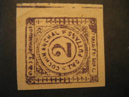 COCHIN ANCHAL State India Feudatory Convention Fiscal Tax Due Revenue Poster Stamp Label Vignette Viñeta Cinderel - Cochin